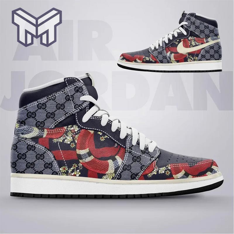 Ideafootwear Gucci AJ1 High Sneakers Shoes For Men And Women 4