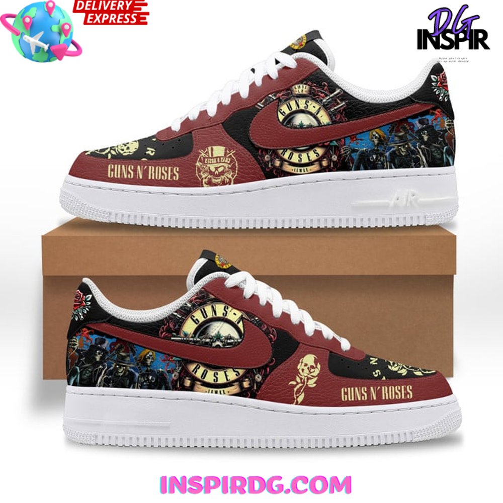 Ideafootwear Guns N' Roses Air Low-Top Sneakers Shoes For Men And Women 2