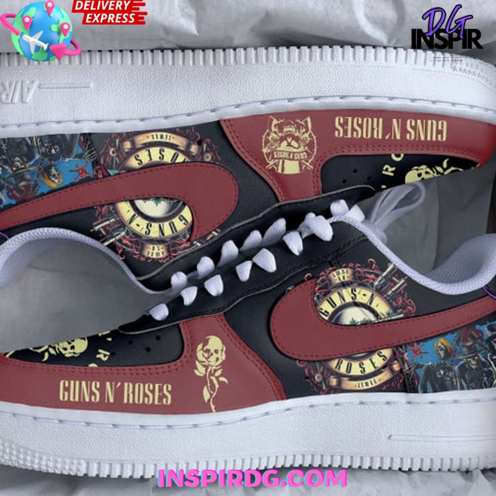 Ideafootwear Guns N' Roses Air Low-Top Sneakers Shoes For Men And Women 2