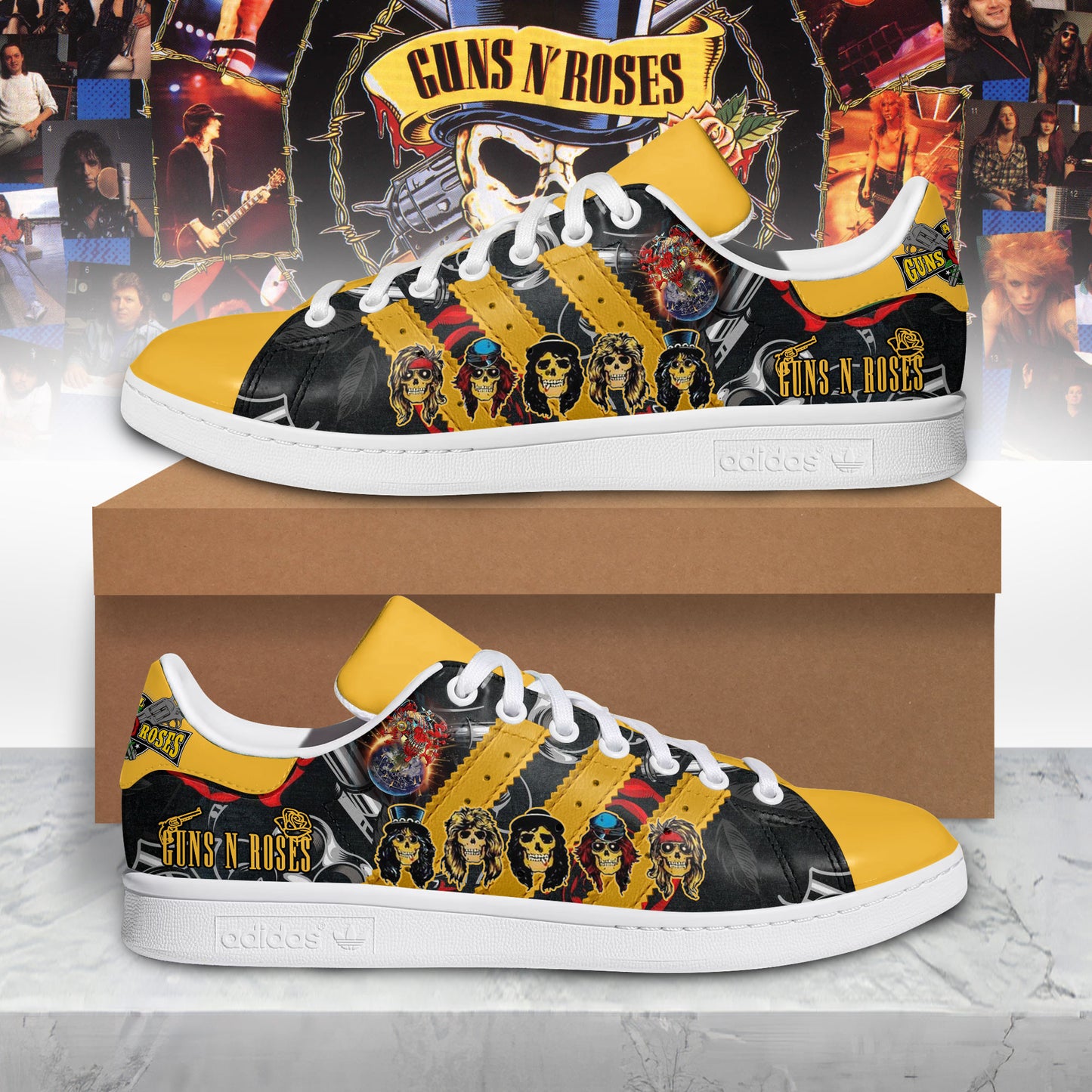 Ideafootwear Guns N' Roses Skate Stan Shoes Sneakes For Men And Women 2