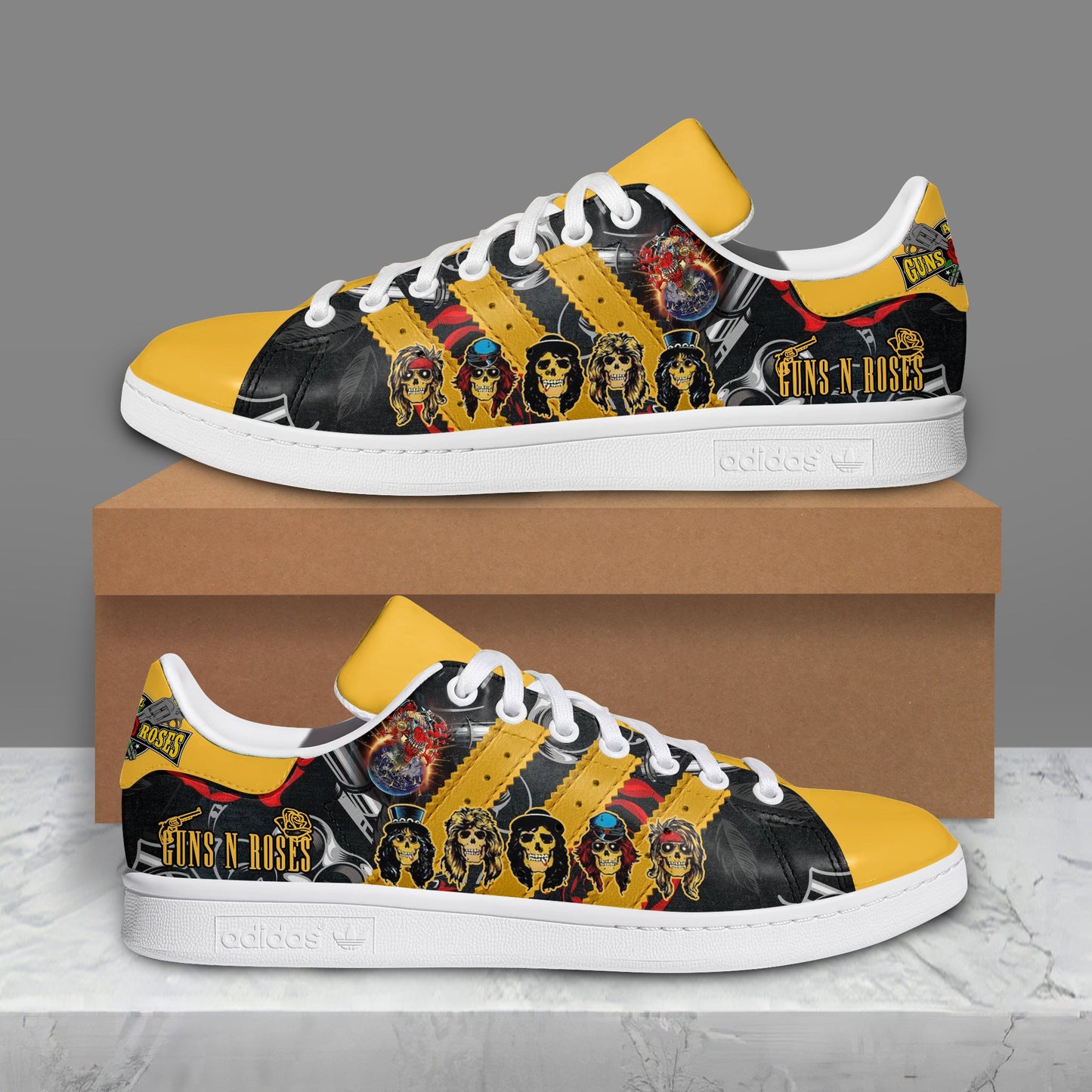 Ideafootwear Guns N' Roses Skate Stan Shoes Sneakes For Men And Women 2