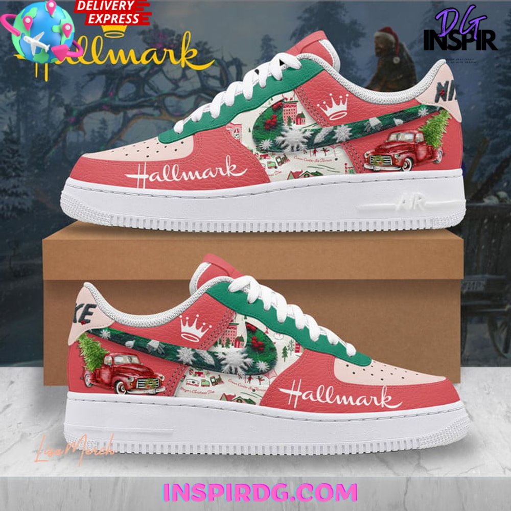 Ideafootwear Hallmark Christmas Wonderland Air Low-Top Sneakers Shoes For Men And Women 1
