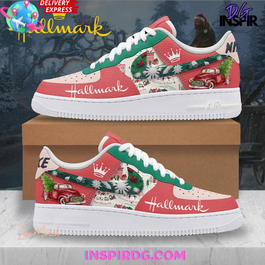 Ideafootwear Hallmark Christmas Wonderland Air Low-Top Sneakers Shoes For Men And Women 1