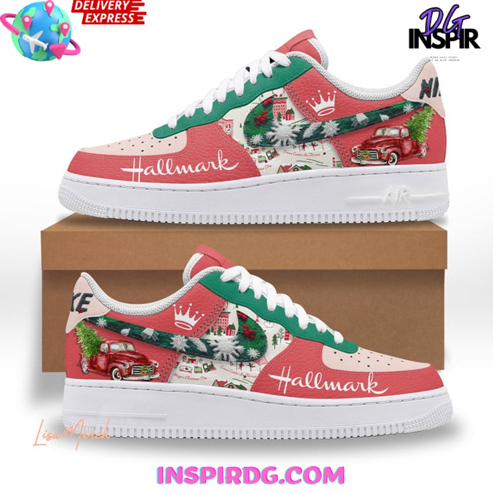 Ideafootwear Hallmark Christmas Wonderland Air Low-Top Sneakers Shoes For Men And Women 1