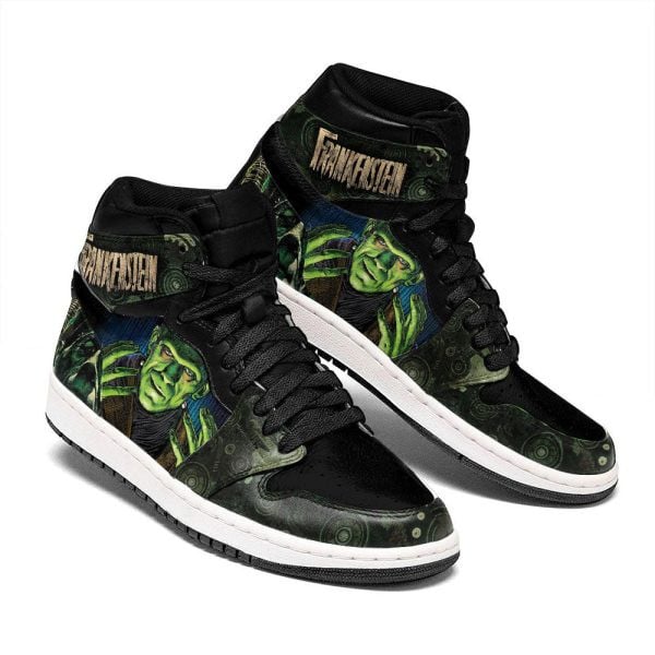Ideafootwear Halloween Frankenstein AJ1 High Sneakers Shoes For Men And Women 1