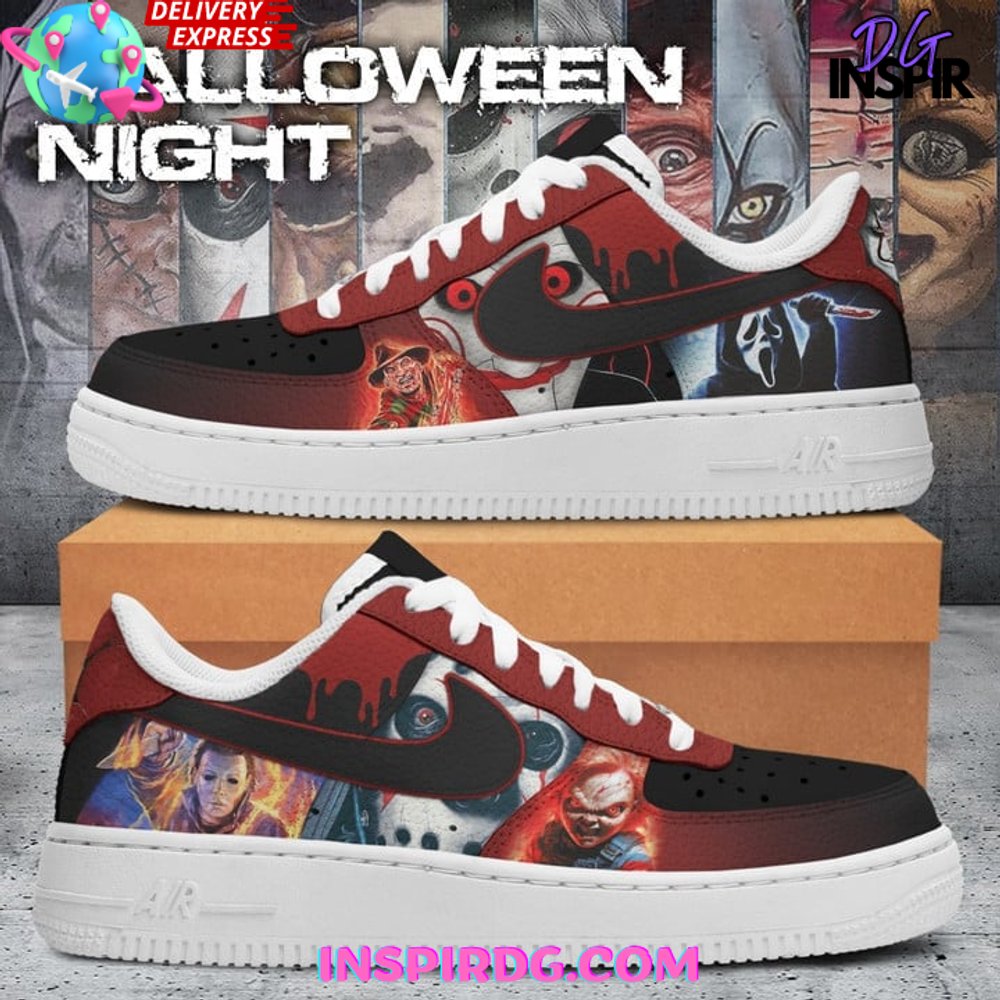 Ideafootwear Halloween Night Air Low-Top Sneakers Shoes For Men And Women 1