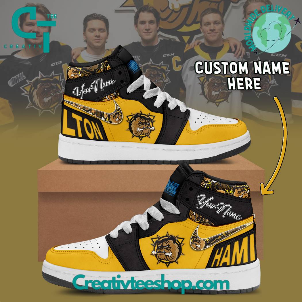 Ideafootwear Hamilton Bulldogs AJ1 High Sneakers Shoes For Men And Women 1
