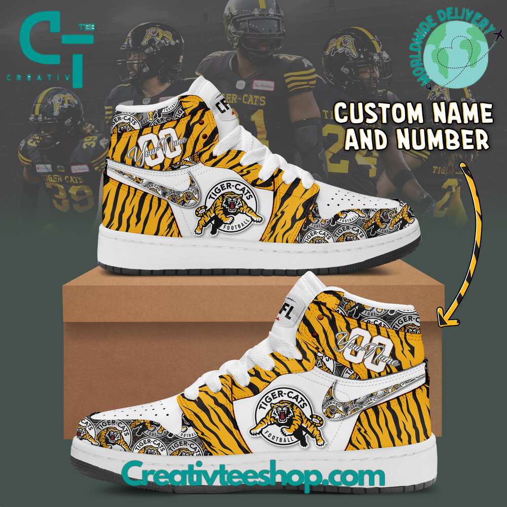 Ideafootwear Hamilton Tiger-Cats AJ1 High Sneakers Shoes For Men And Women 2