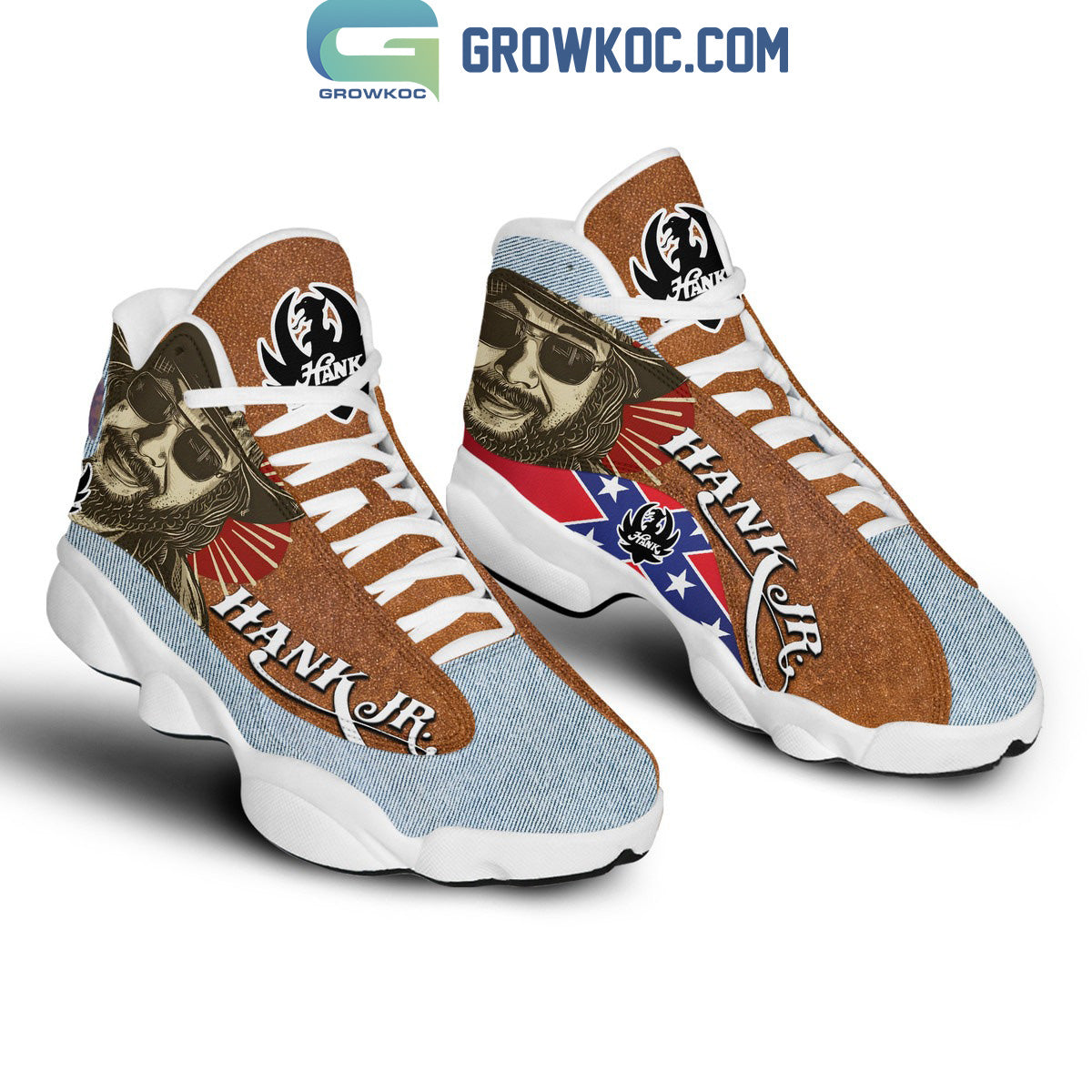 Ideafootwear Hank Williams Jr. AJ13 Sneakers Shoes For Men And Women 1