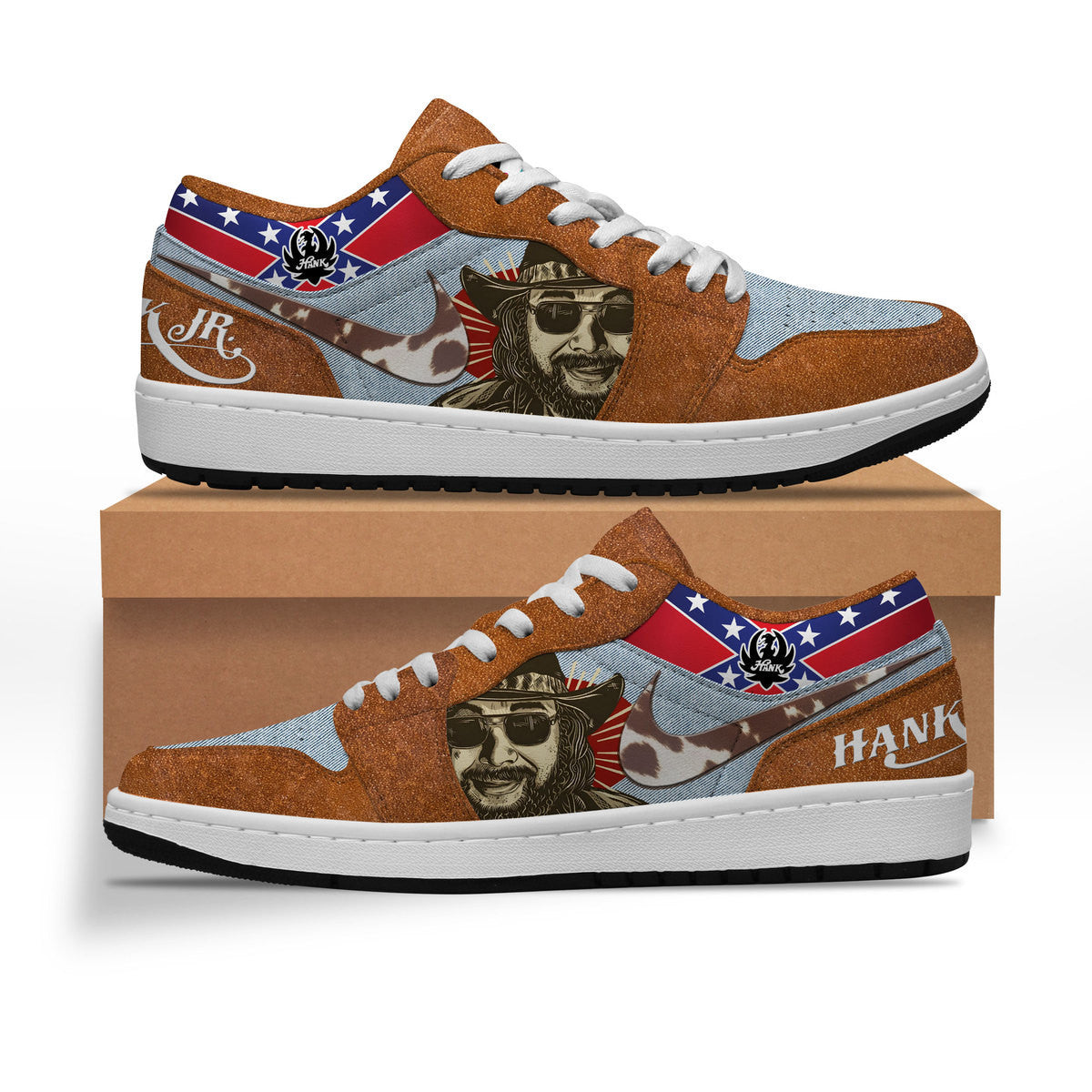 Ideafootwear Hank Williams Jr AJ1 High Sneakers Shoes For Men And Women 2