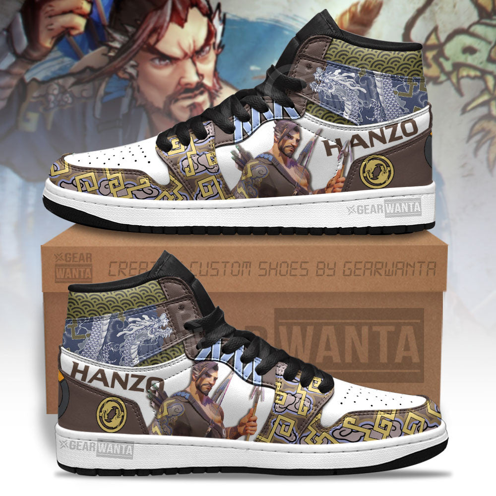 Ideafootwear Hanzo Overwatch AJ1 High Sneakers Shoes For Men And Women 2