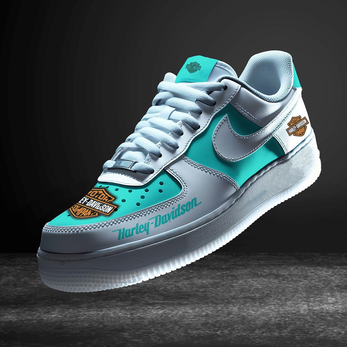 Ideafootwear Harley Davidson Air Low-Top Sneakers Shoes For Men And Women 6