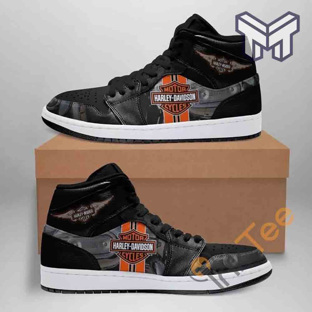 Ideafootwear Harley Davidson AJ1 High Sneakers Shoes For Men And Women 2