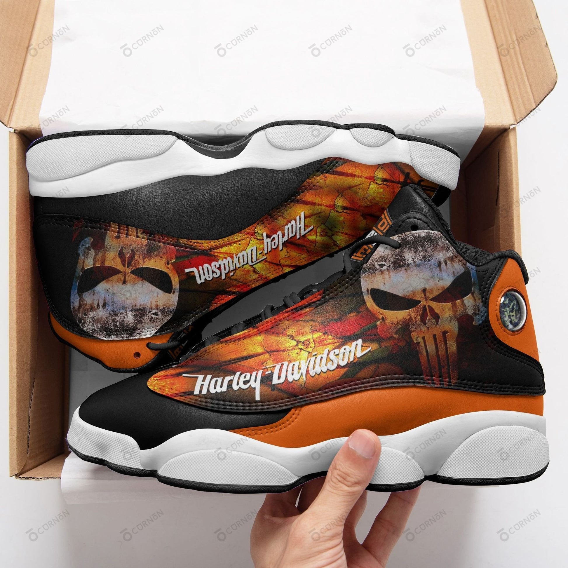 Ideafootwear Harley Davidson AJ13 Sneakers Shoes For Men And Women 4