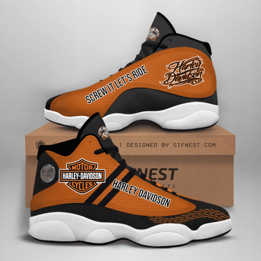 Ideafootwear Harley Davidson AJ13 Sneakers Shoes For Men And Women 14