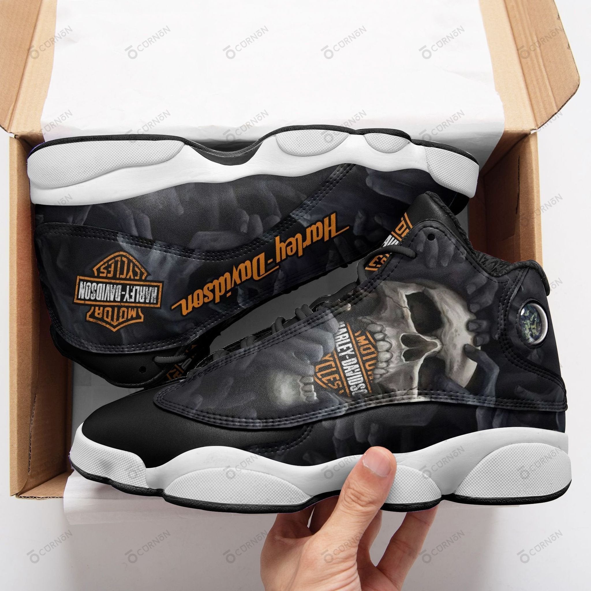 Ideafootwear Harley Davidson AJ13 Sneakers Shoes For Men And Women 7