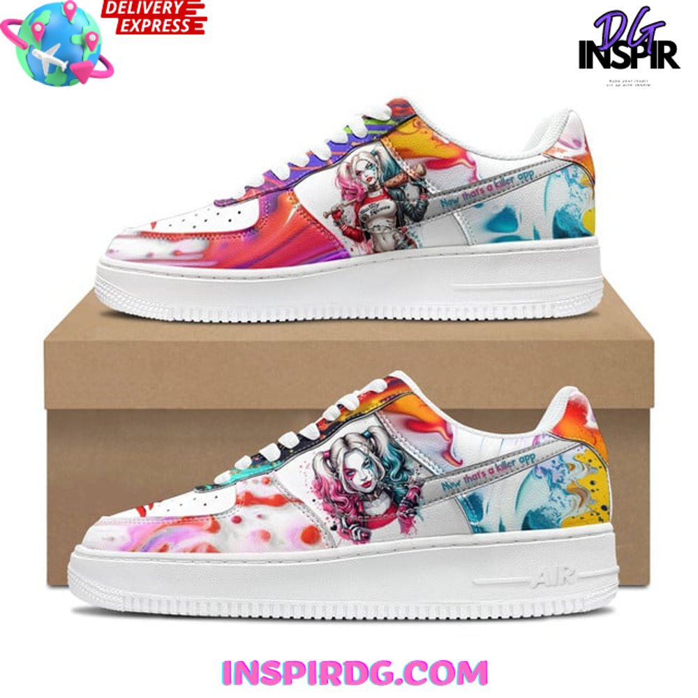 Ideafootwear Harley Quinn Air Low-Top Sneakers Shoes For Men And Women 2