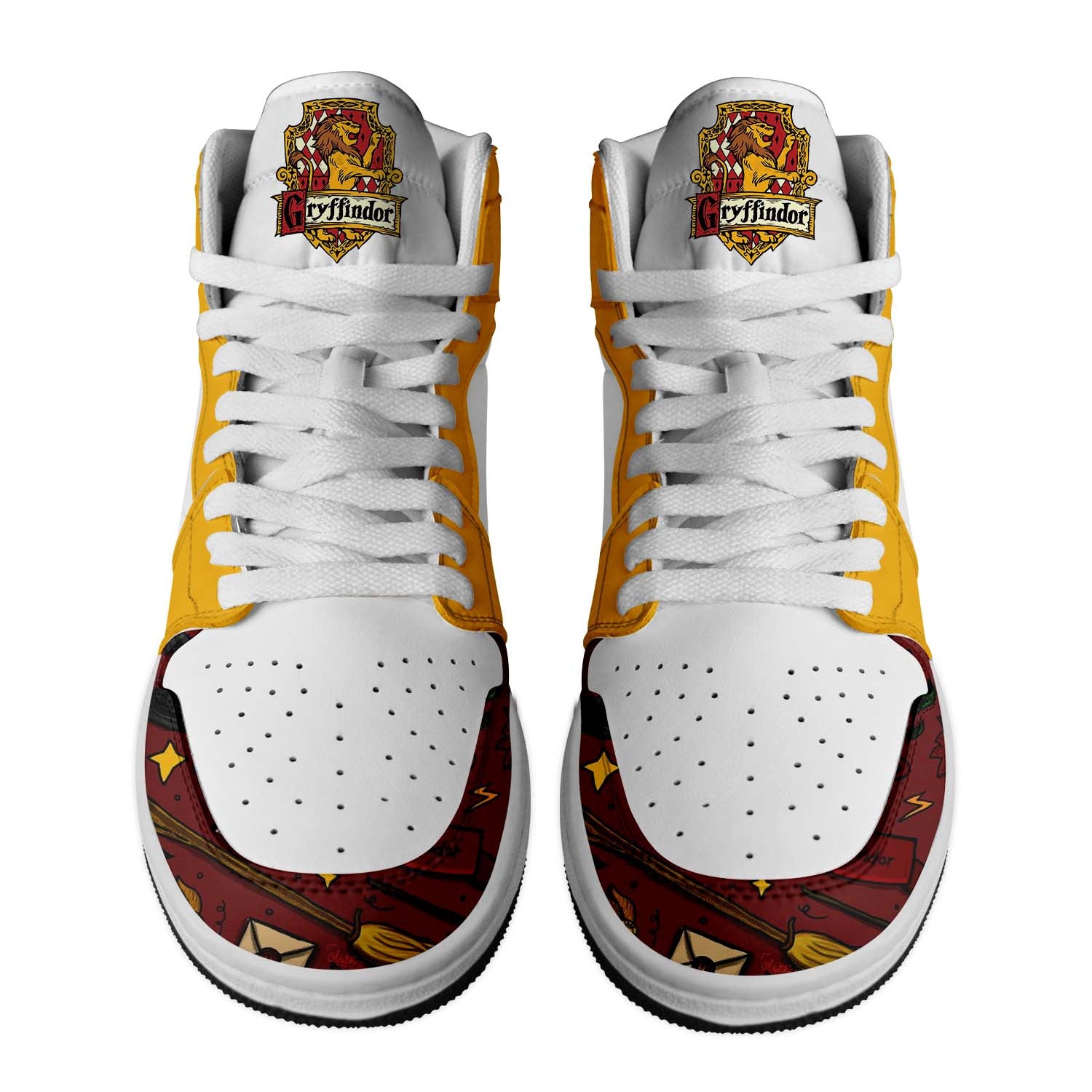 Ideafootwear Harry Potter Gryffindor AJ1 High Sneakers Shoes For Men And Women 1