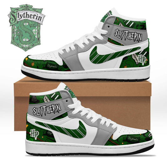 Ideafootwear Harry Potter Slytherin AJ1 High Sneakers Shoes For Men And Women 1