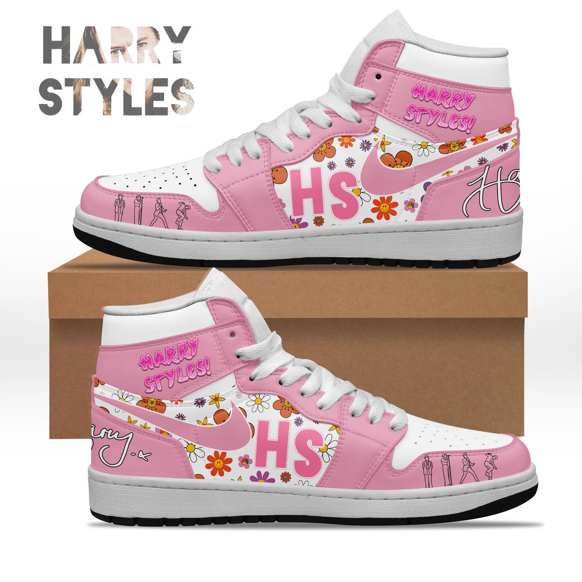 Ideafootwear Harry Styles AJ1 High Sneakers Shoes For Men And Women 8