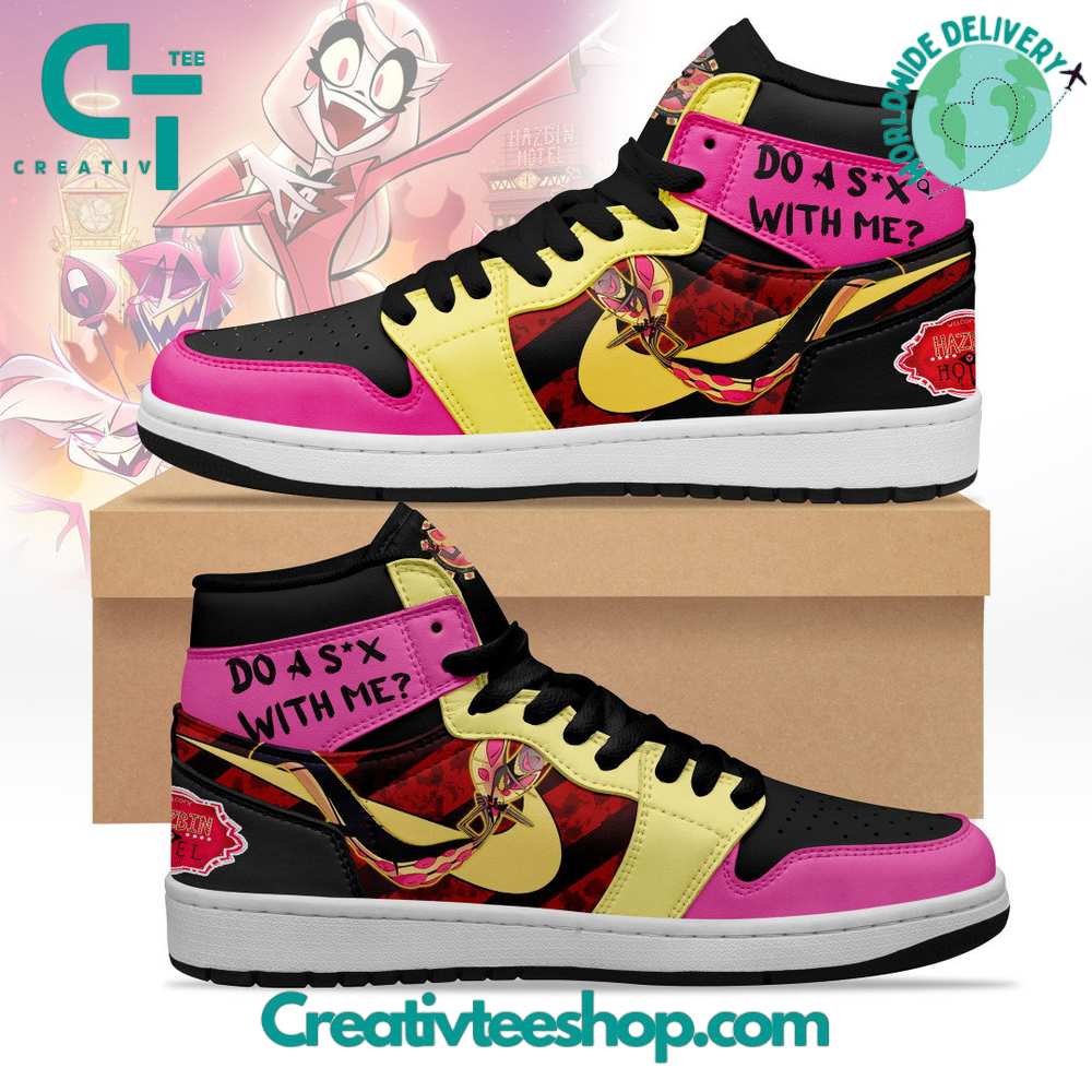 Ideafootwear Hazbin Hotel Do A Sx With Me AJ1 High Sneakers Shoes For Men And Women 1