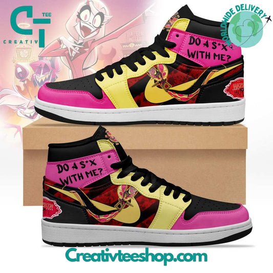 Ideafootwear Hazbin Hotel Do A Sx With Me AJ1 High Sneakers Shoes For Men And Women 1