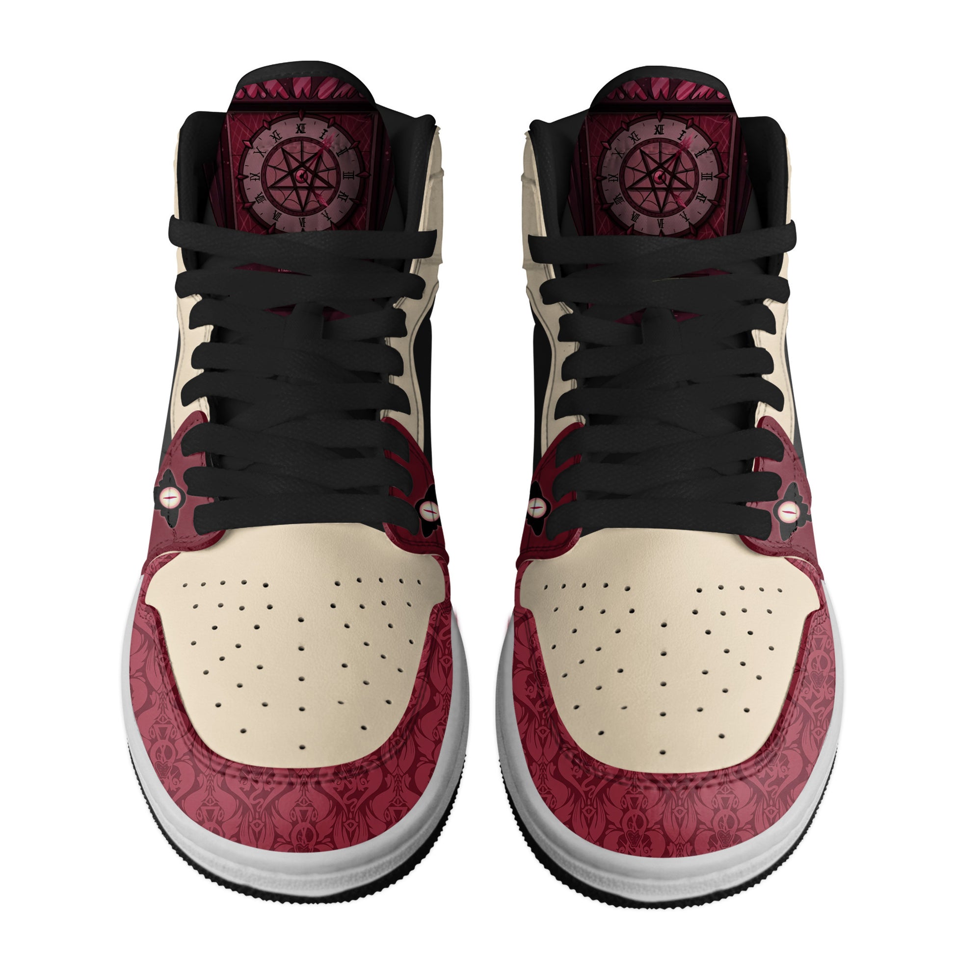 Ideafootwear Hazbin Hotel AJ1 High Sneakers Shoes For Men And Women 8