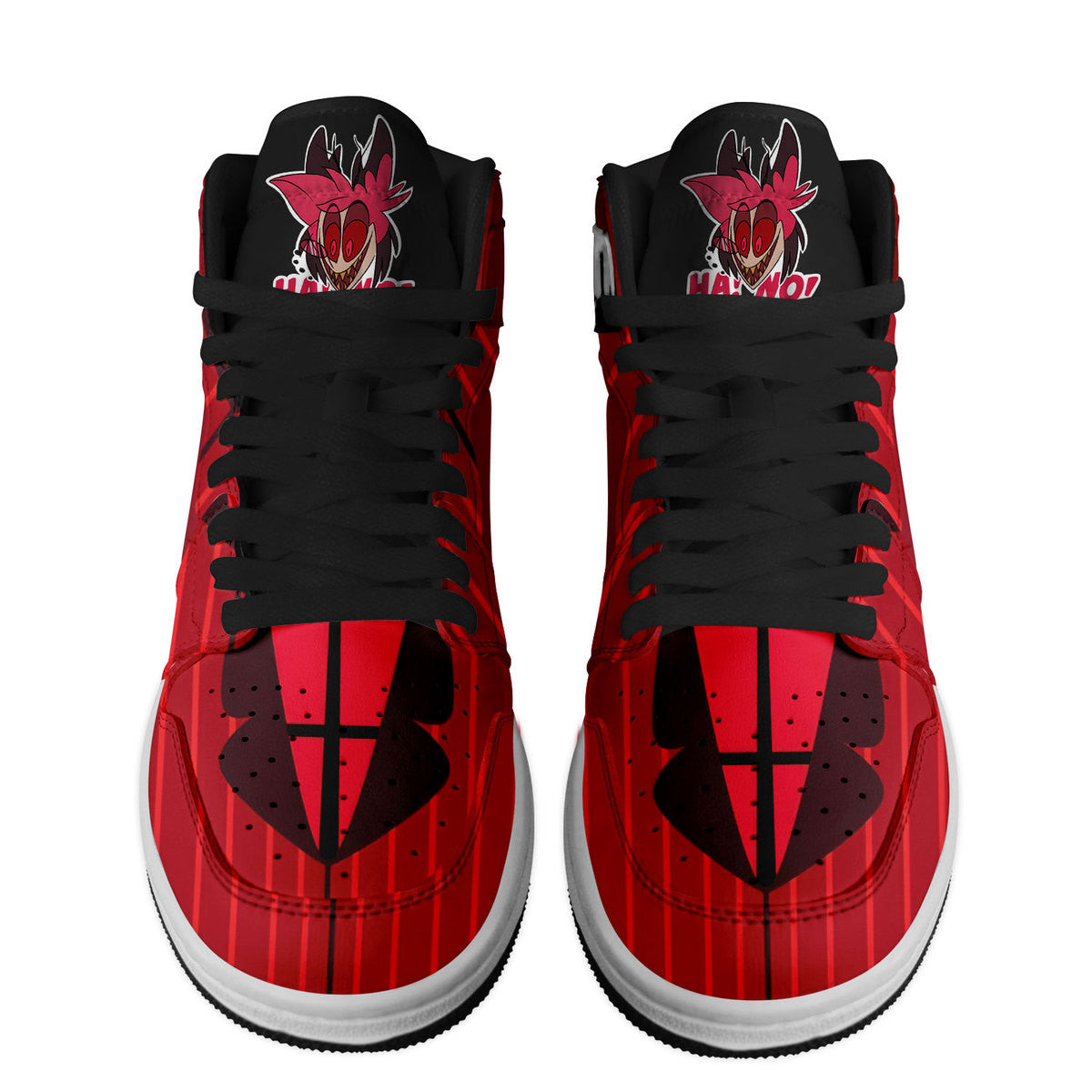 Ideafootwear Hazbin Hotel AJ1 High Sneakers Shoes For Men And Women 9