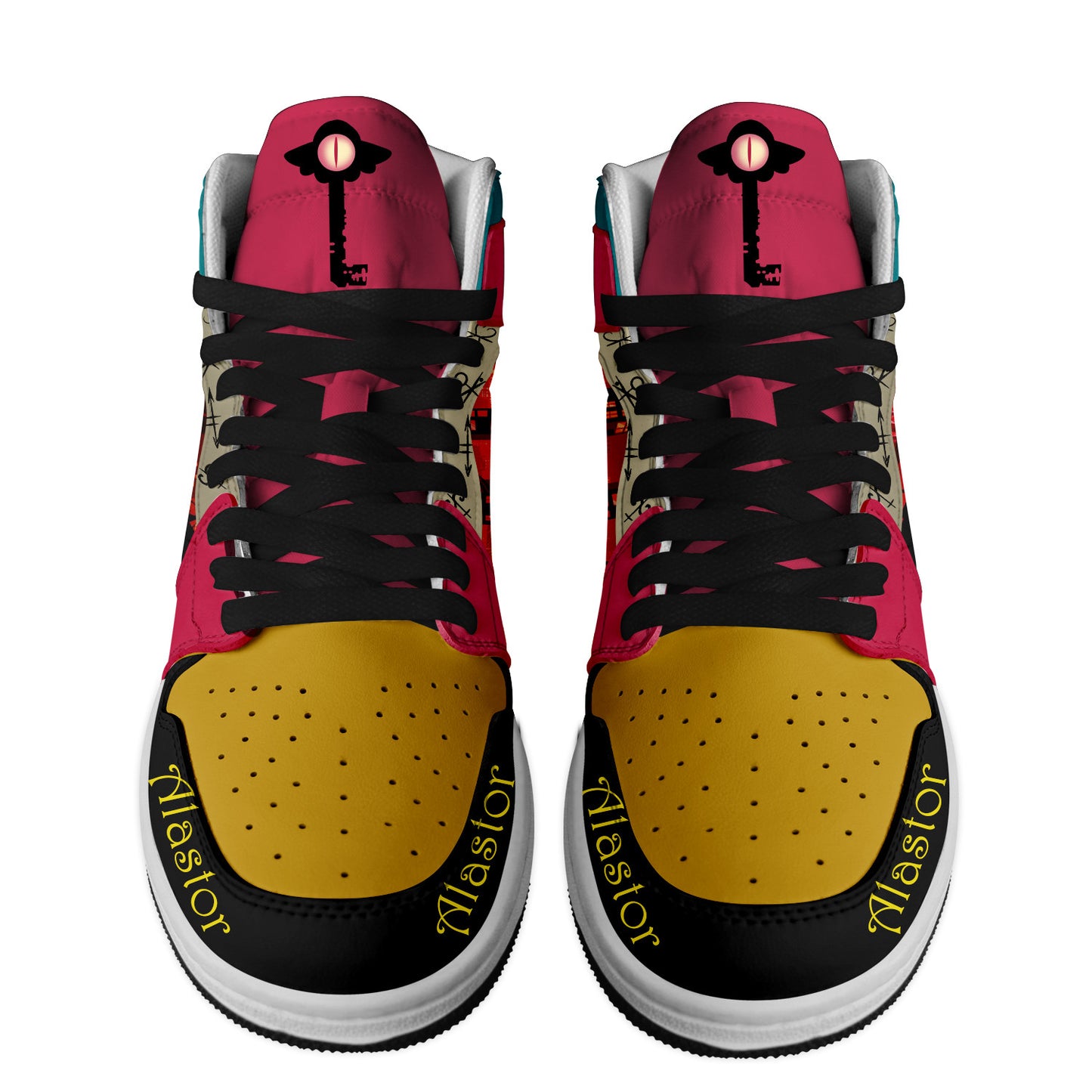 Ideafootwear Hazbin Hotel AJ1 High Sneakers Shoes For Men And Women 5