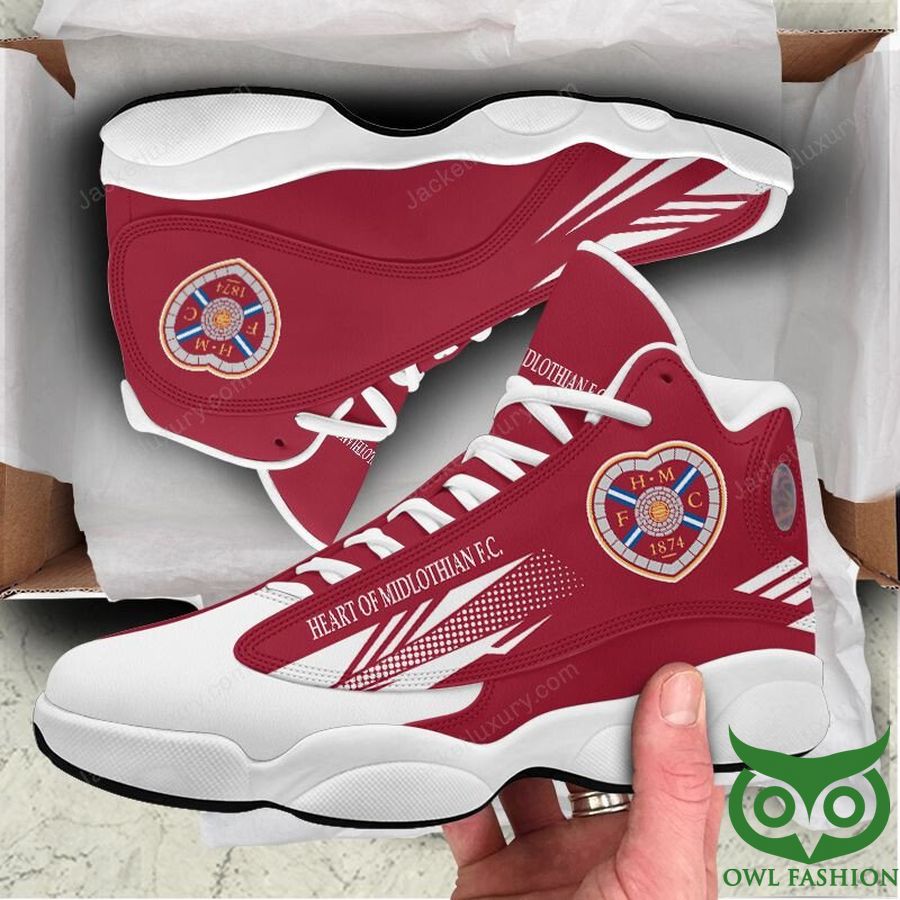 Ideafootwear Heart of Midlothian F.C. AJ13 Sneakers Shoes For Men And Women 2