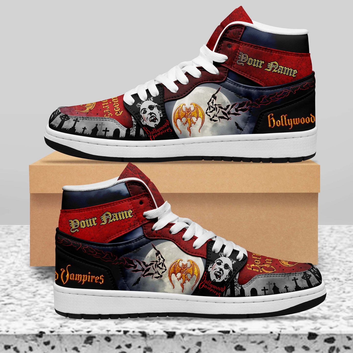 Ideafootwear Hollywood Vampires AJ1 High Sneakers Shoes For Men And Women 1