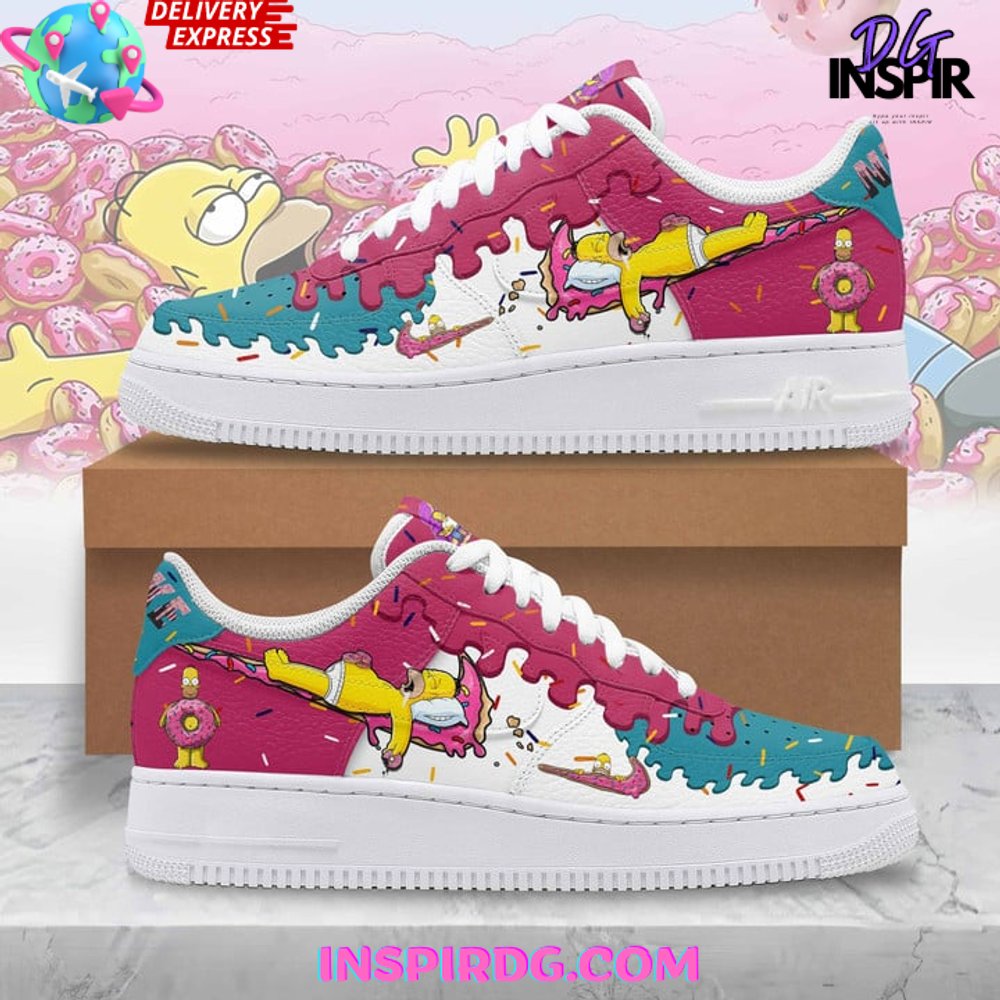 Ideafootwear Homer Simpson Air Low-Top Sneakers Shoes For Men And Women 1
