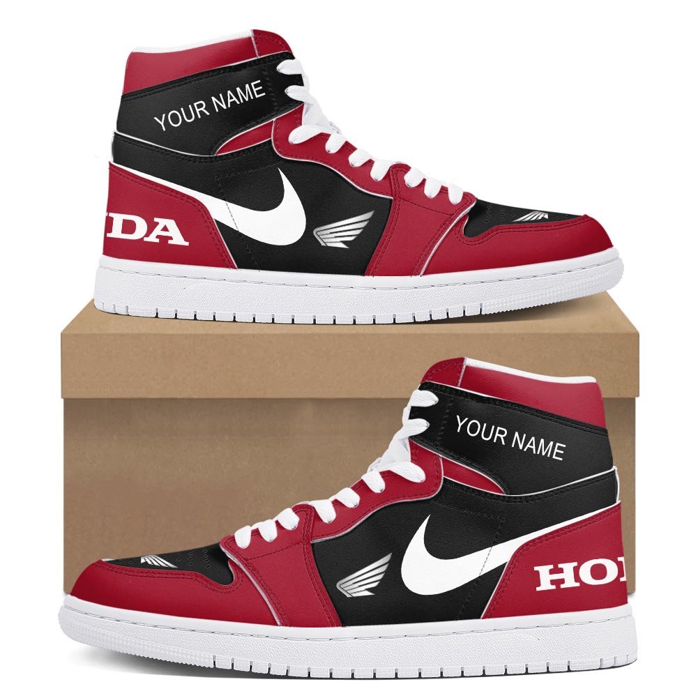Ideafootwear Honda Motors AJ1 High Sneakers Shoes For Men And Women 1