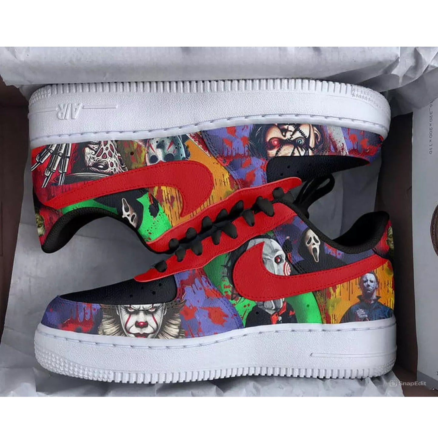 Ideafootwear Horror Air Low-Top Sneakers Shoes For Men And Women 6