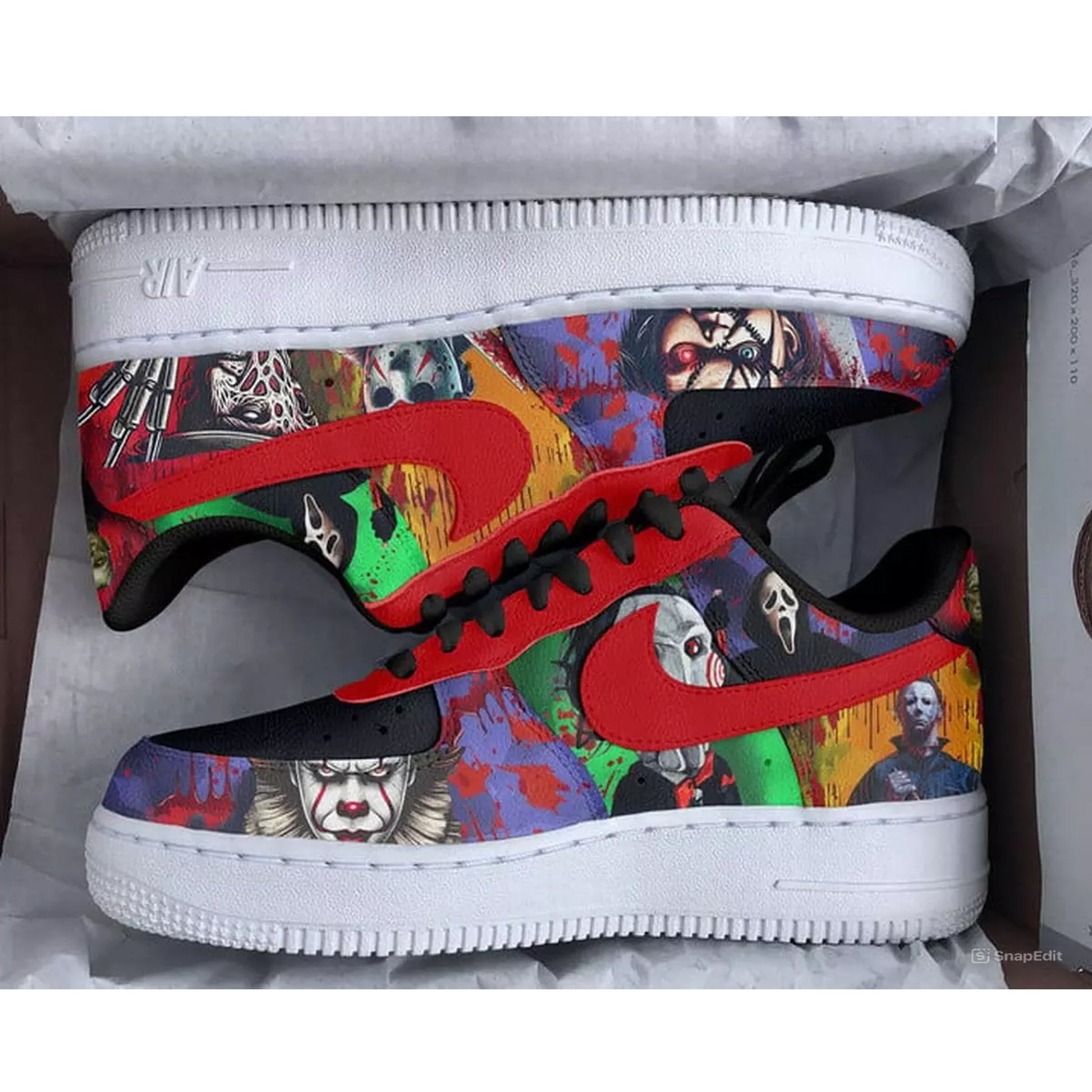 Ideafootwear Horror Air Low-Top Sneakers Shoes For Men And Women 6