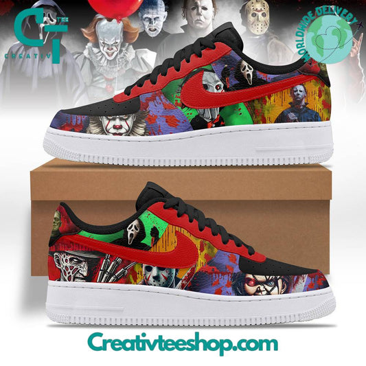 Ideafootwear Horror Movie Characters  Air Low-Top Sneakers Shoes For Men And Women 1