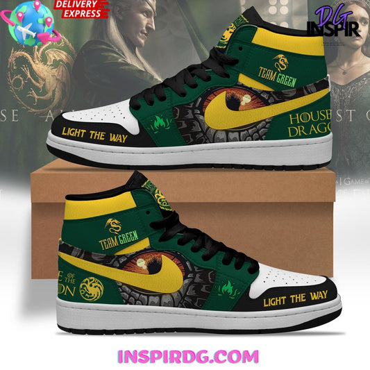 Ideafootwear House Of The Dragon Team Green AJ1 High Sneakers Shoes For Men And Women 1