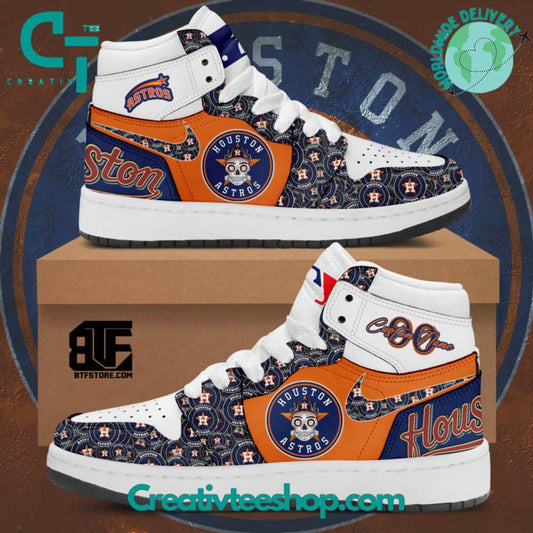 Ideafootwear Houston Astros AJ1 High Sneakers Shoes For Men And Women 6