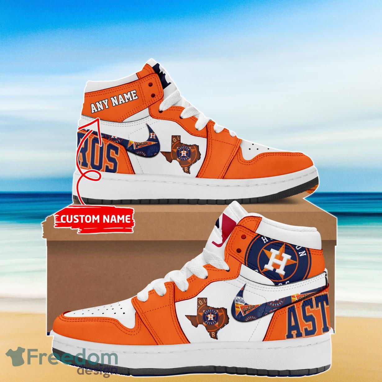Ideafootwear Houston Astros AJ1 High Sneakers Shoes For Men And Women 3