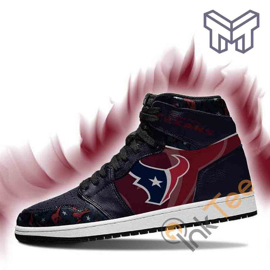 Ideafootwear Houston Texans AJ1 High Sneakers Shoes For Men And Women 11