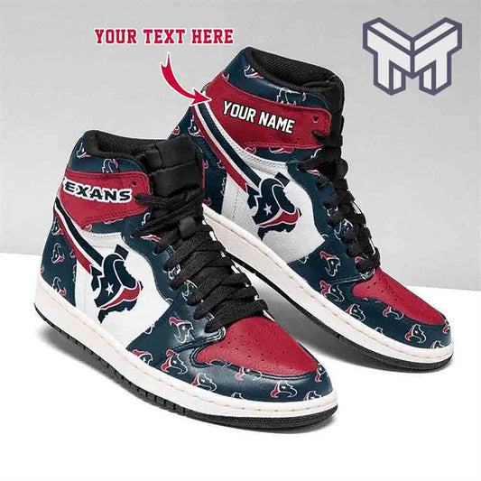 Ideafootwear Houston Texans AJ1 High Sneakers Shoes For Men And Women 3