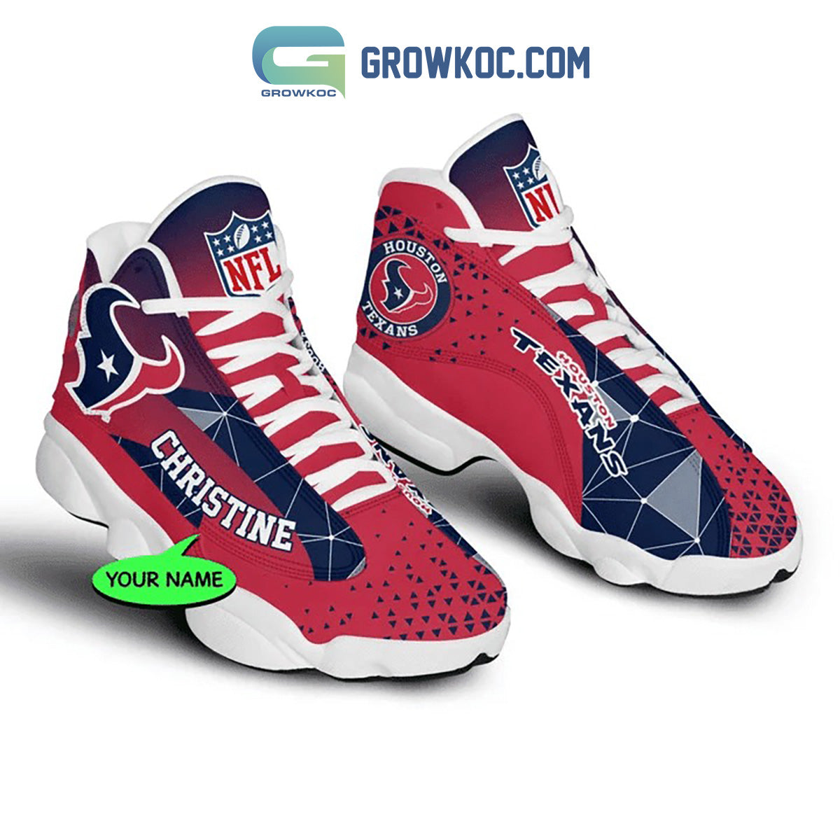 Ideafootwear Houston Texans AJ13 Sneakers Shoes For Men And Women 3