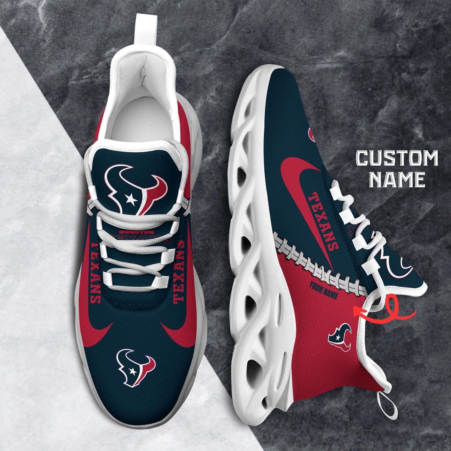 Ideafootwear Houston Texans Max Soul Shoes Sneakers For Men And Women 5