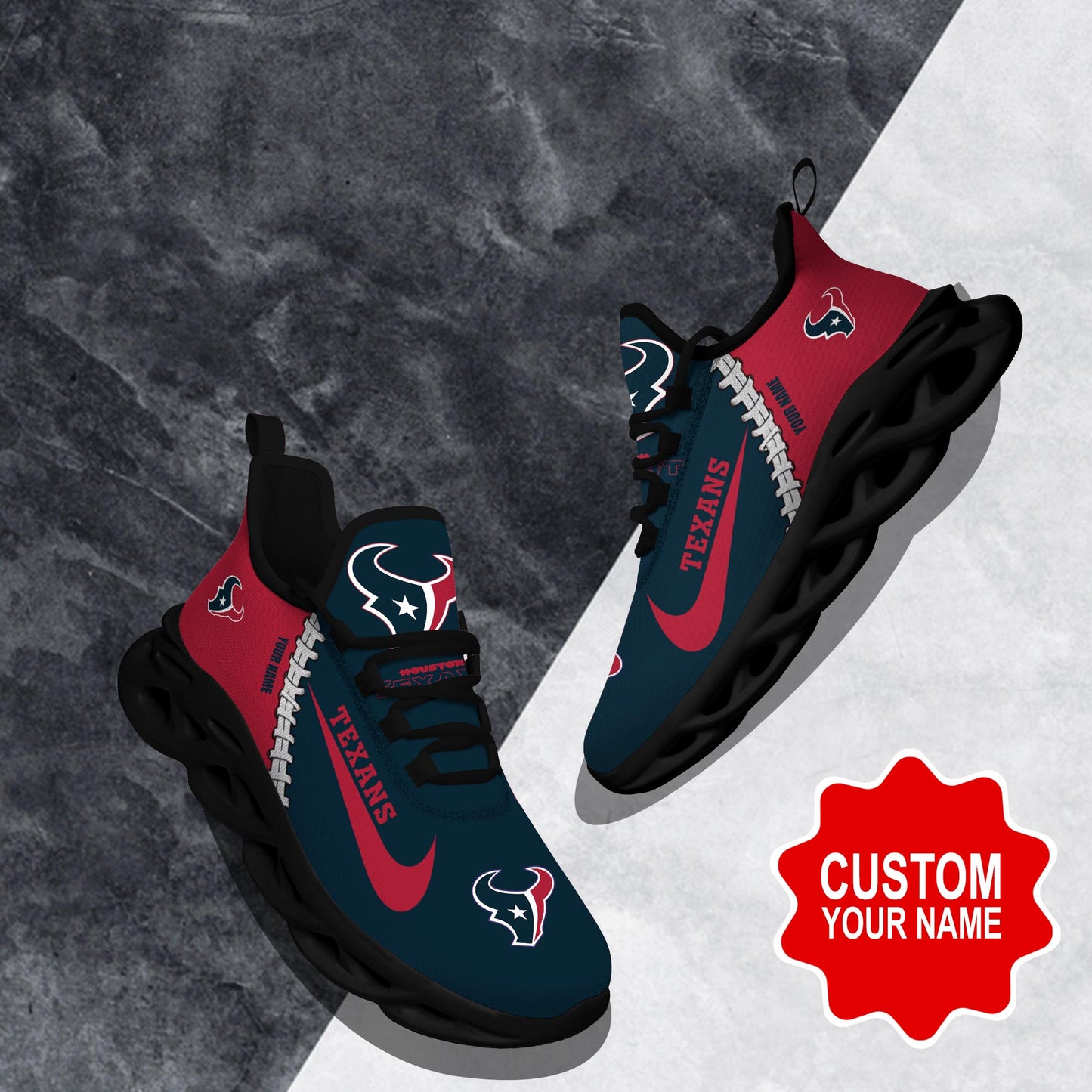 Ideafootwear Houston Texans Max Soul Shoes Sneakers For Men And Women 5