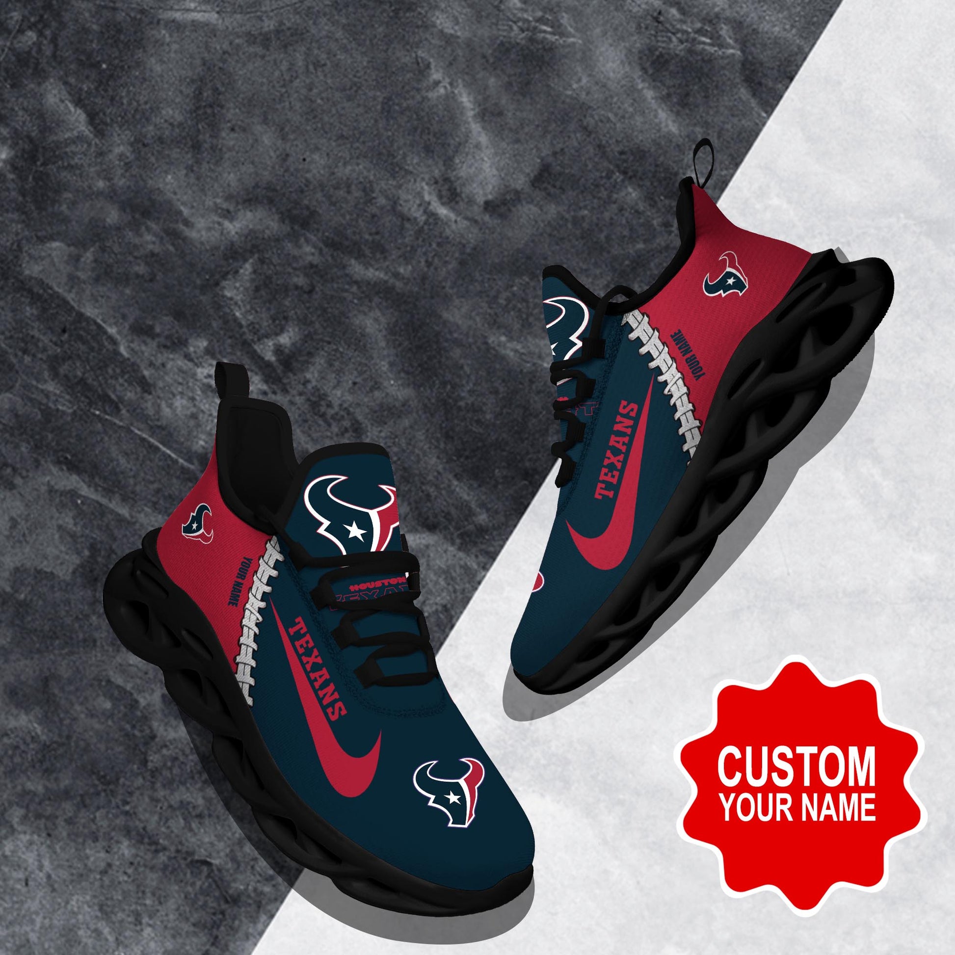 Ideafootwear Houston Texans Max Soul Shoes Sneakers For Men And Women 5