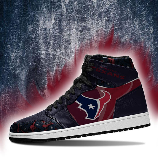 Ideafootwear Houston Texans NFL AJ1 High Sneakers Shoes For Men And Women 2