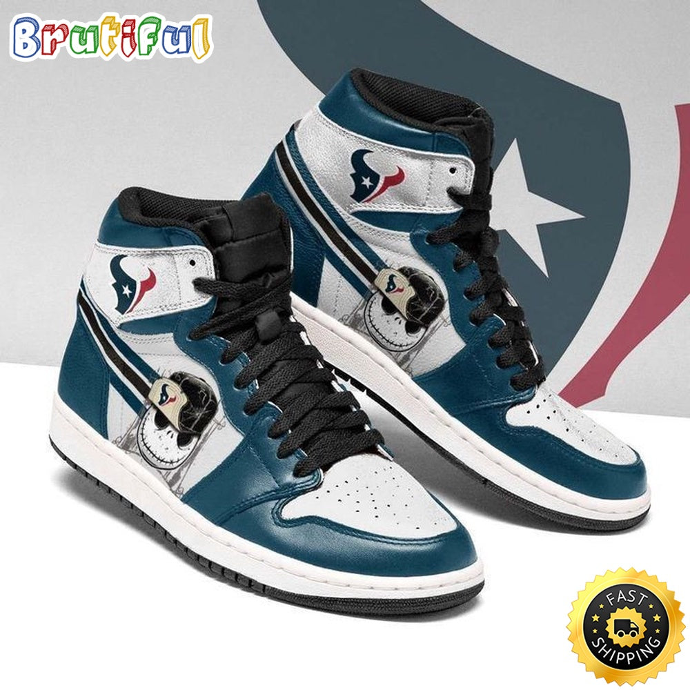 Ideafootwear Houston Texans NFL AJ1 High Sneakers Shoes For Men And Women 10