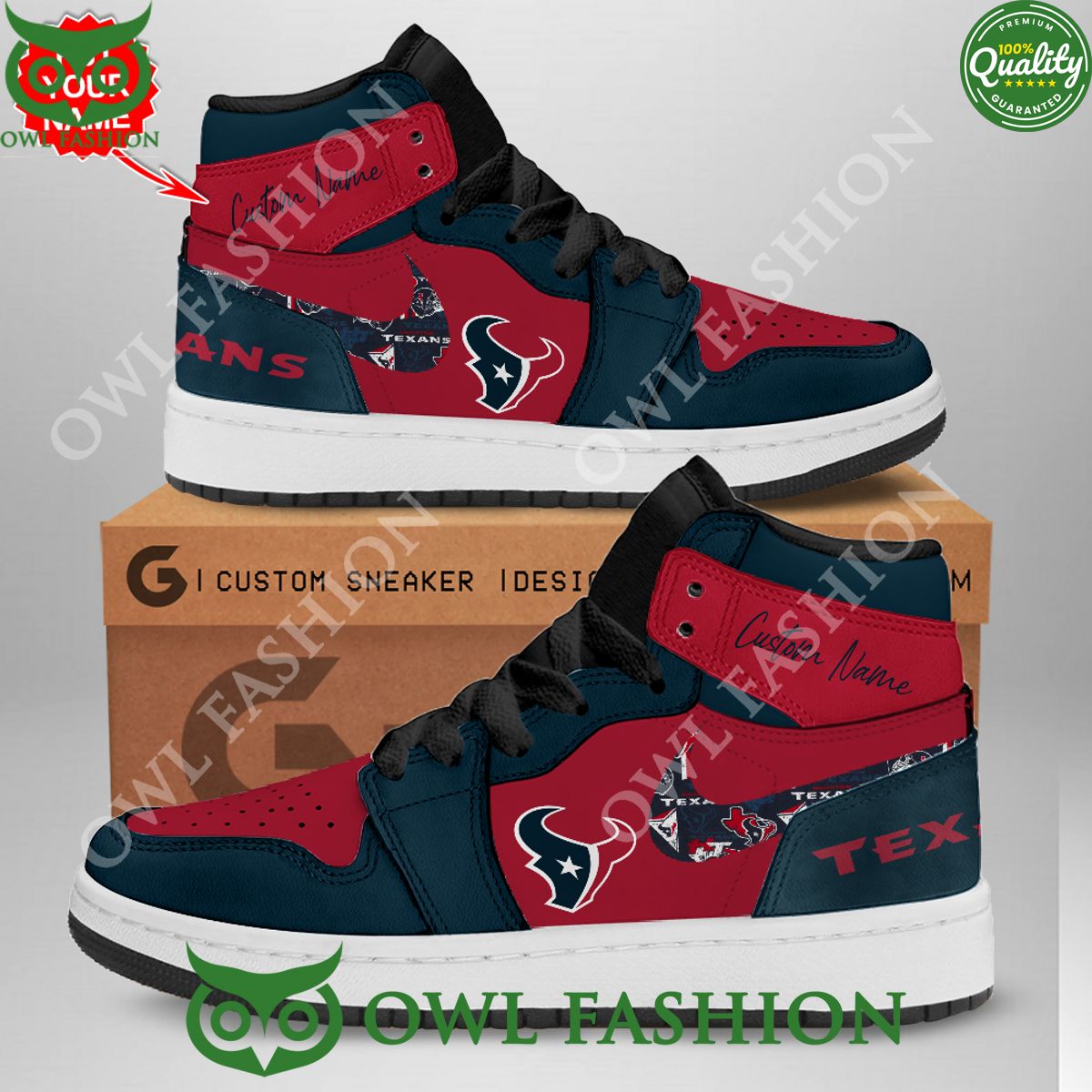 Ideafootwear Houston Texans SneakersAJ1 High Sneakers Shoes For Men And Women 1