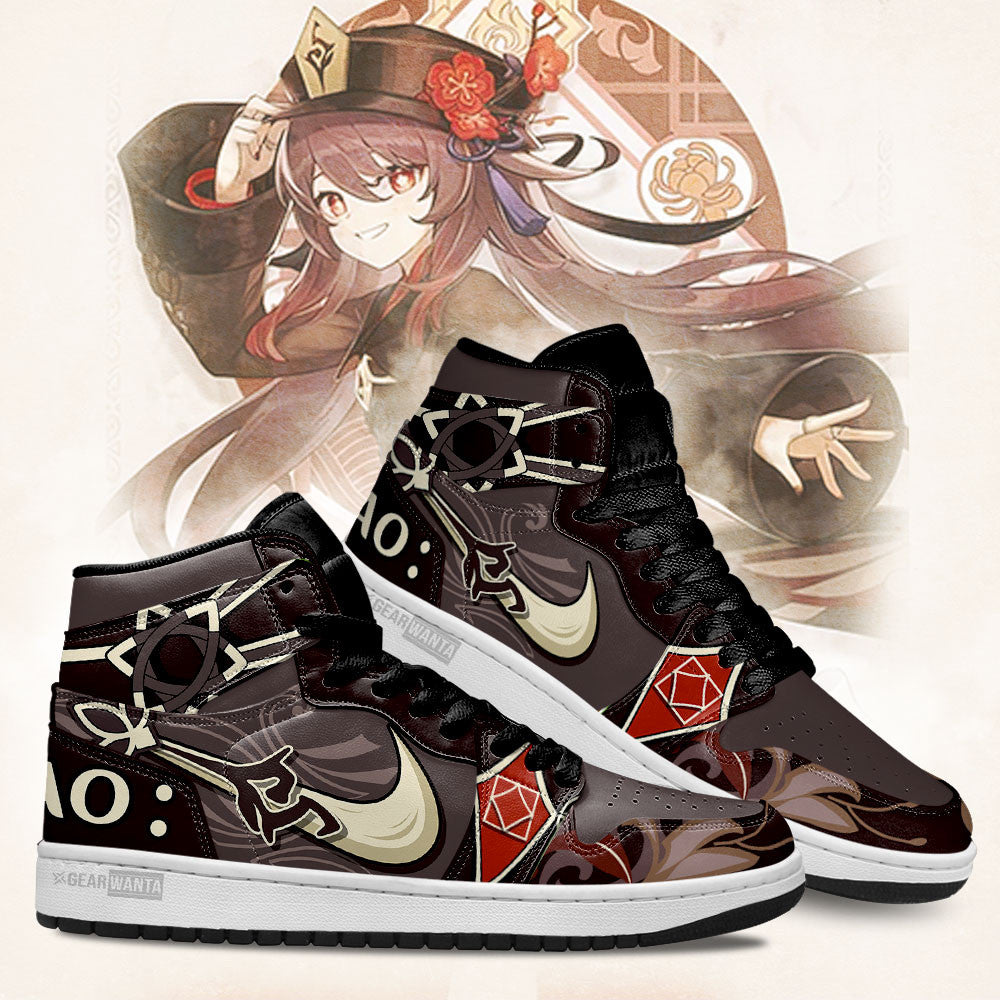Ideafootwear Hu Tao Genshin Impact AJ1 High Sneakers Shoes For Men And Women 3
