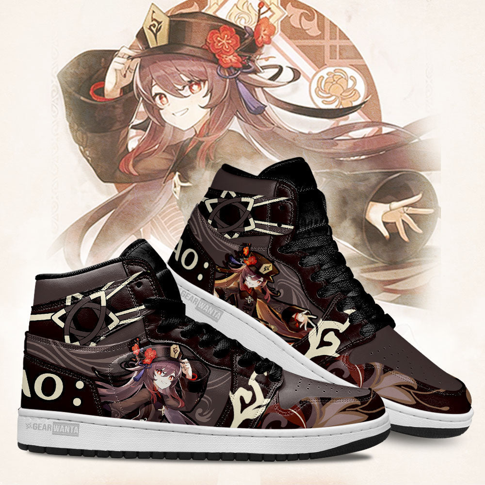 Ideafootwear Hu Tao Genshin Impact AJ1 High Sneakers Shoes For Men And Women 4